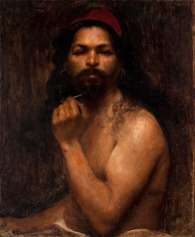Uomo con berretto rosso